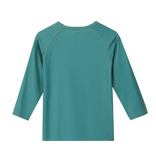 Camiseta Protección Solar Manga Larga Whale Teal - Monnëka