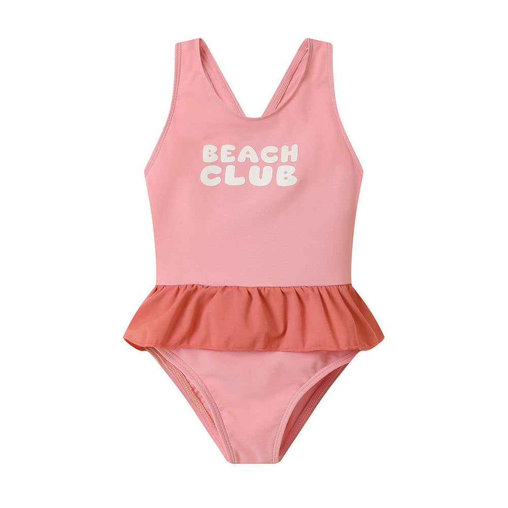 Bañador Cruzado con Volantes Stripes Bloom & Blush - Monnëka