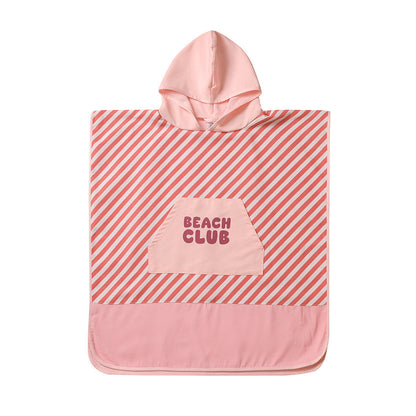 Poncho de Playa Stripes Bloom & Blush - Monnëka