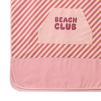 Poncho de Playa Stripes Bloom & Blush - Monnëka