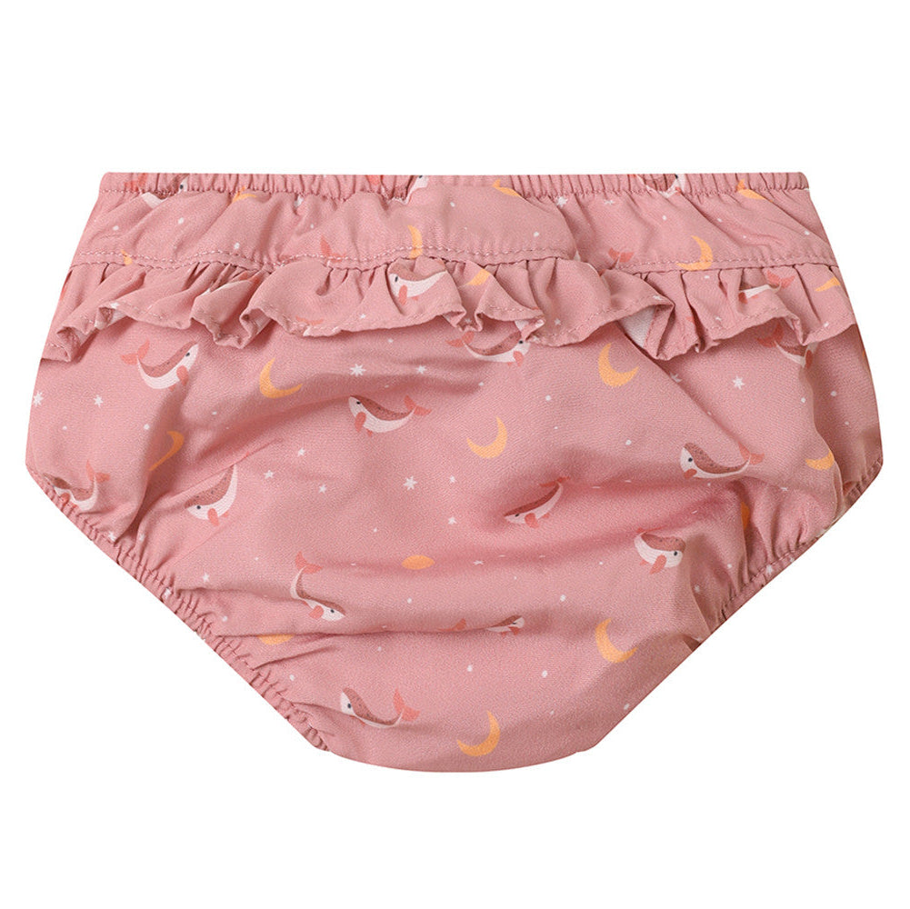 Bañador Pañal Volantes Whale Pink - Monnëka