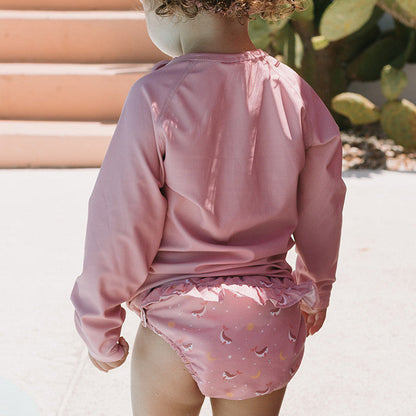 Bañador Pañal Volantes Whale Pink - Monnëka