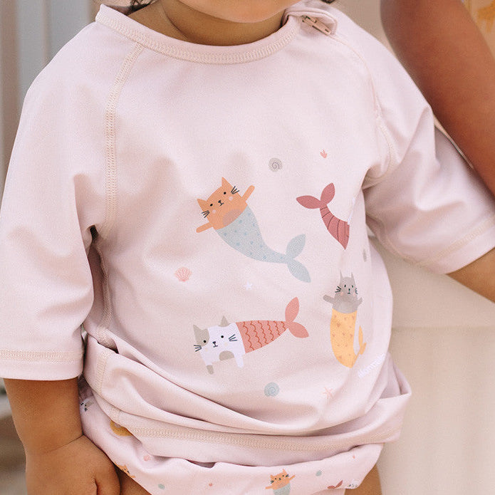 Camiseta Protección Solar Mermaid Cats - Monnëka