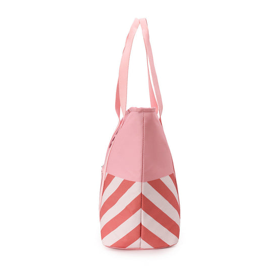 Bolso Tote Nevera Stripes Bloom & Blush - Monnëka