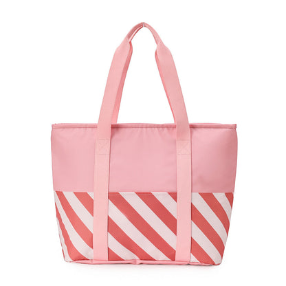 Bolso Tote Nevera Stripes Bloom & Blush - Monnëka