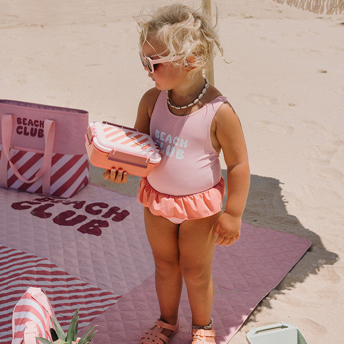 Manta Picnic Stripes Bloom & Blush - Monnëka