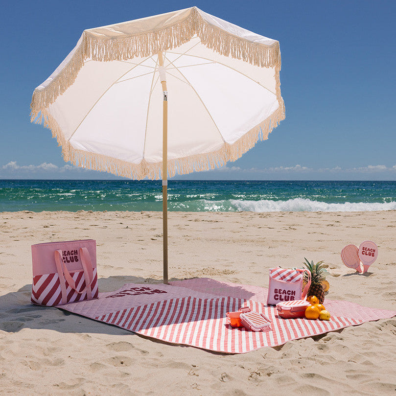 Manta Picnic Stripes Bloom & Blush - Monnëka