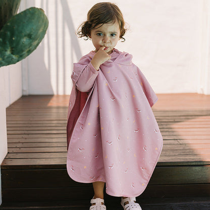 Poncho de Playa Whale Pink - Monnëka