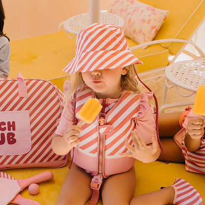 Gorro Reversible Stripes Bloom & Blush - Monnëka