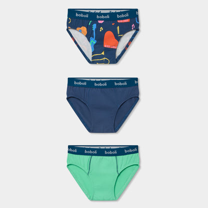 Pack 3 calzoncillos estampado guitarra Slip - Boboli