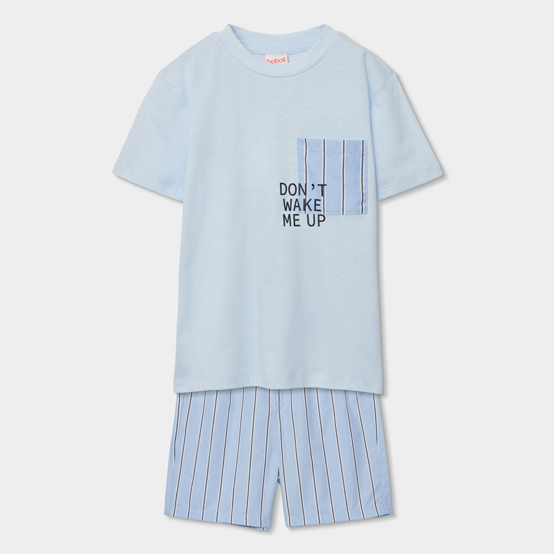 Pijama niña algodón rayas azul - Boboli