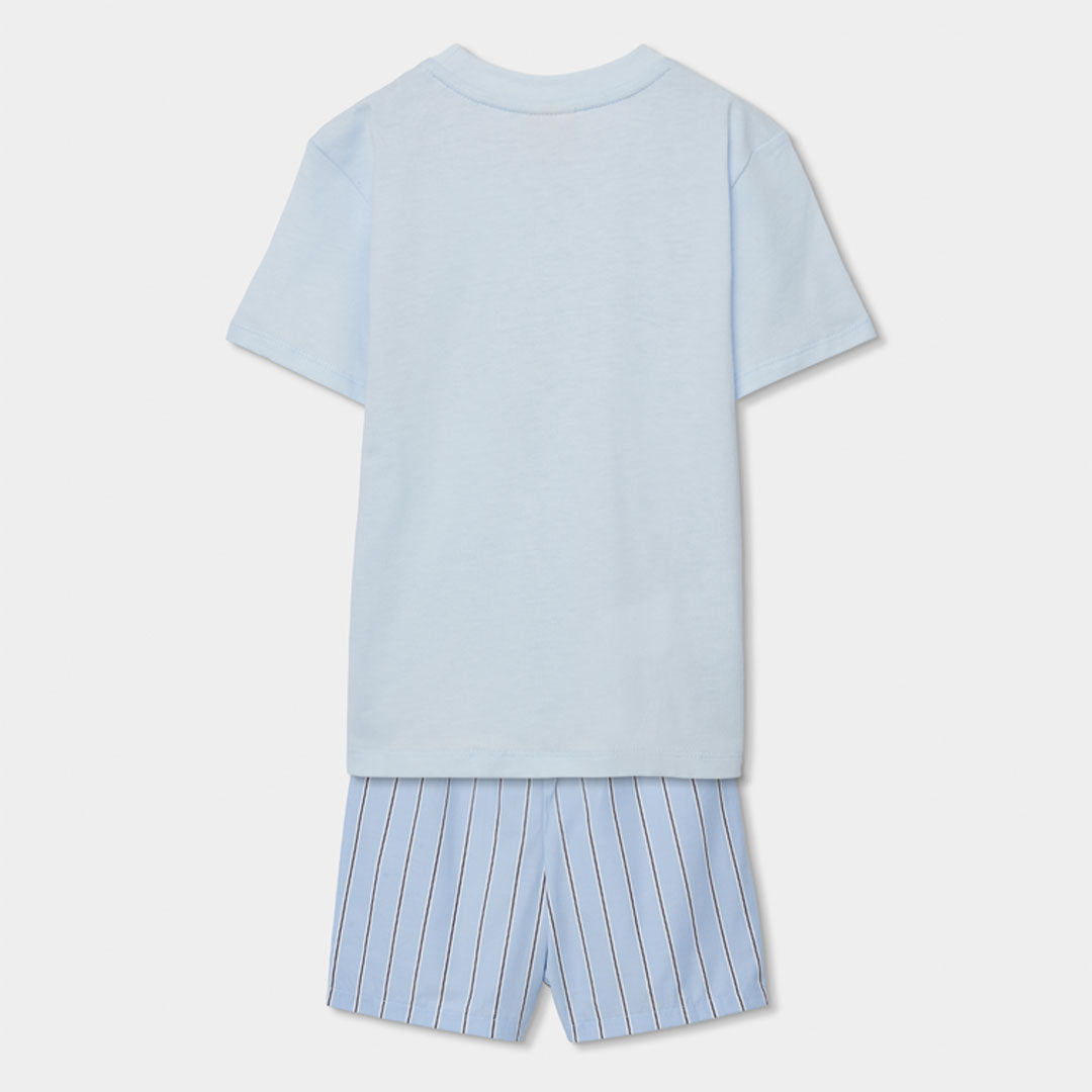 Pijama niña algodón rayas azul - Boboli