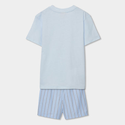 Pijama niña algodón rayas azul - Boboli