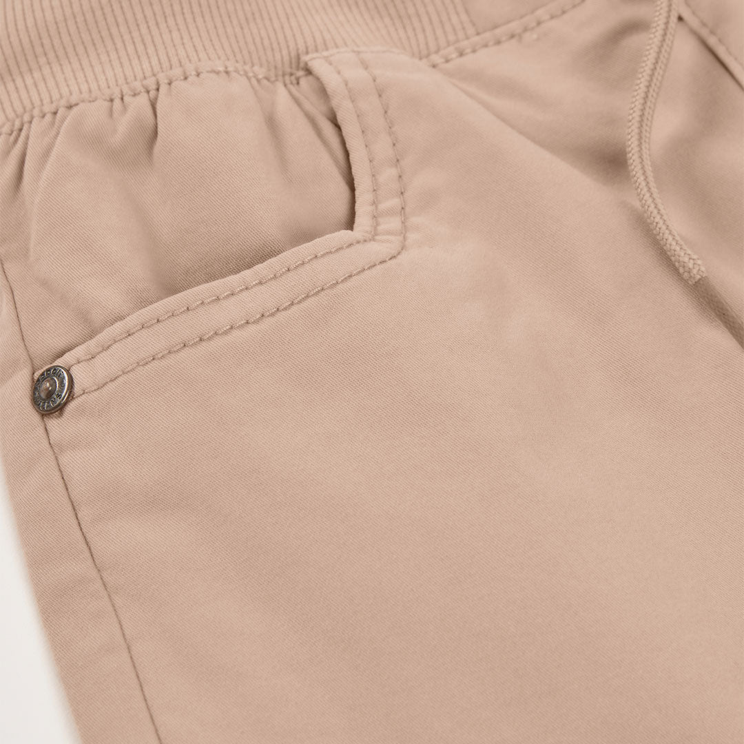 Bermuda algodón elástica niño beige - Boboli