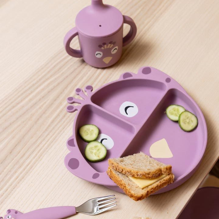Plato dividido de silicona con ventosa Mrs. Peacock - Trixie