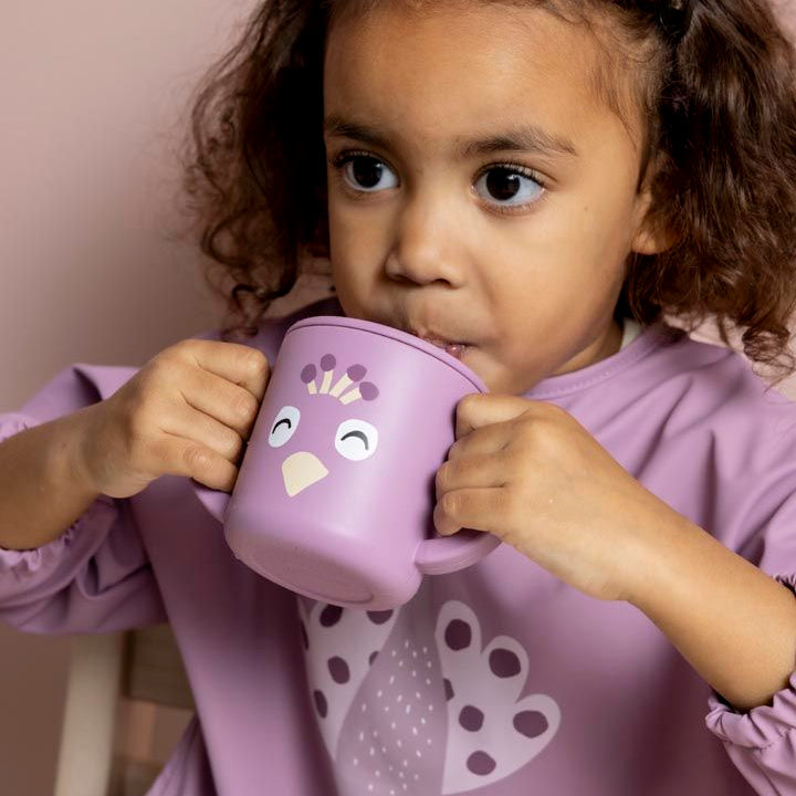 Taza silicona con boquilla Mrs. Peacock - Trixie