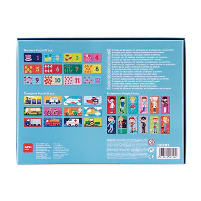 Set de 3 puzles Ciudad - Apli