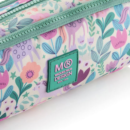 Estuche portatodo triple Magic Unicorn - Miquelrius