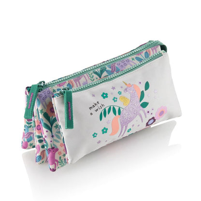 Estuche portatodo cuádruple Magic Unicorn - Miquelrius