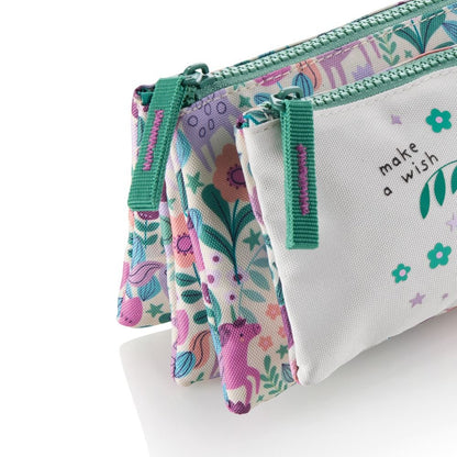 Estuche portatodo cuádruple Magic Unicorn - Miquelrius
