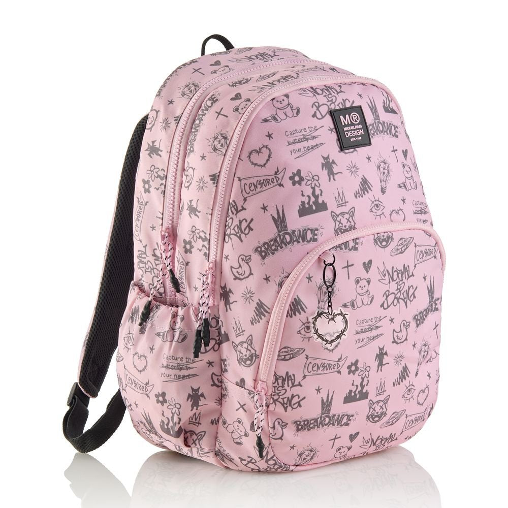 Mochila triple Oslo Not Boring Rosa  - Miquelrius