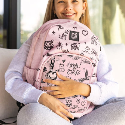 Mochila triple Oslo Not Boring Rosa  - Miquelrius