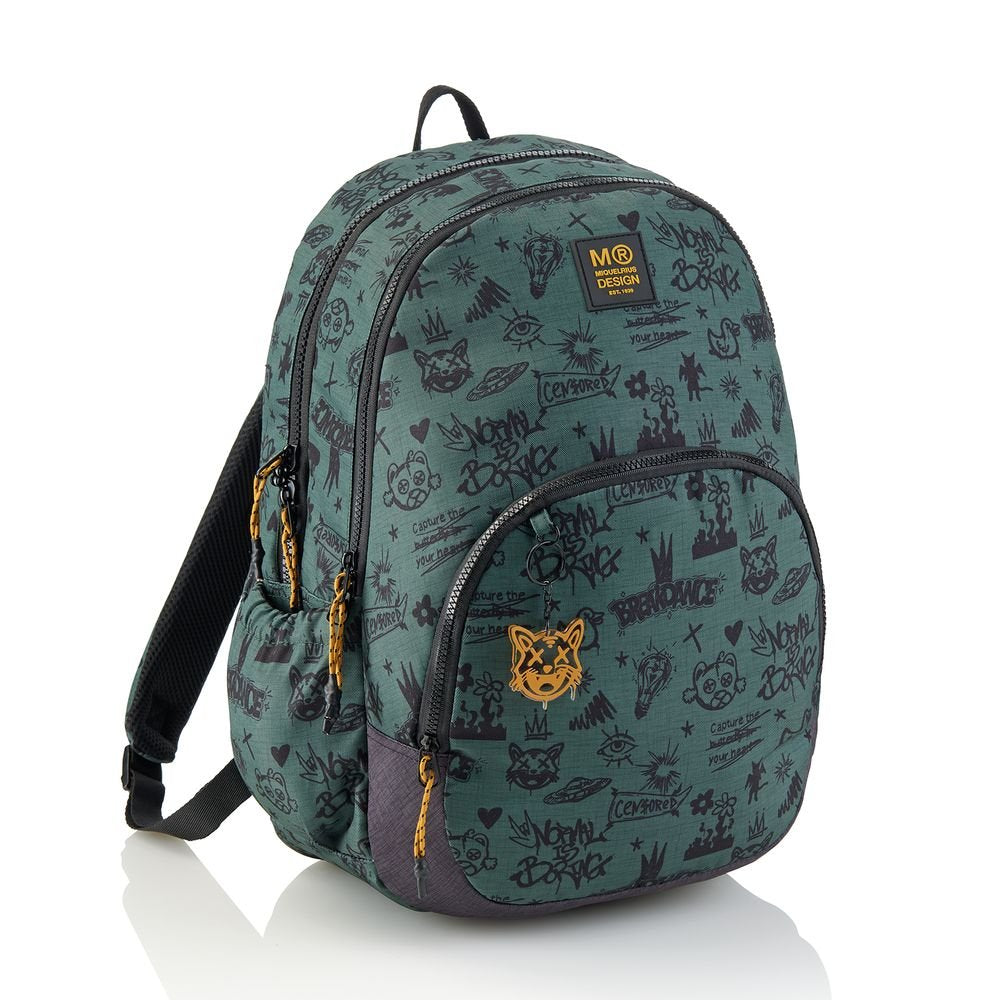 Mochila triple Oslo Boring Verde  - Miquelrius