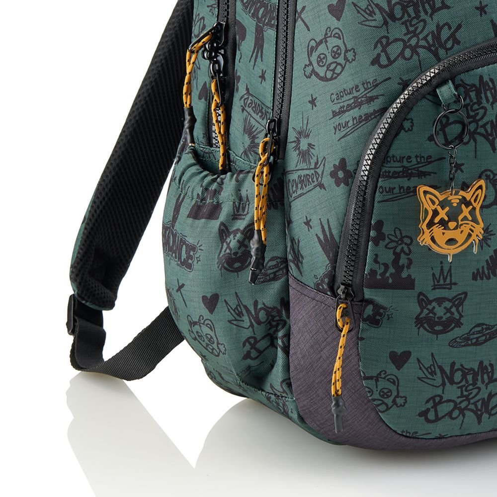 Mochila triple Oslo Boring Verde  - Miquelrius
