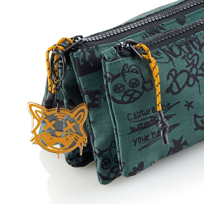 Estuche portatodo cuádruple Not Boring Verde - Miquelrius