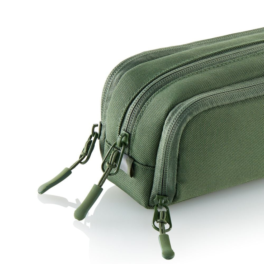Portatodo Triple con Organizador Reciclado Raw Verde - Miquelrius