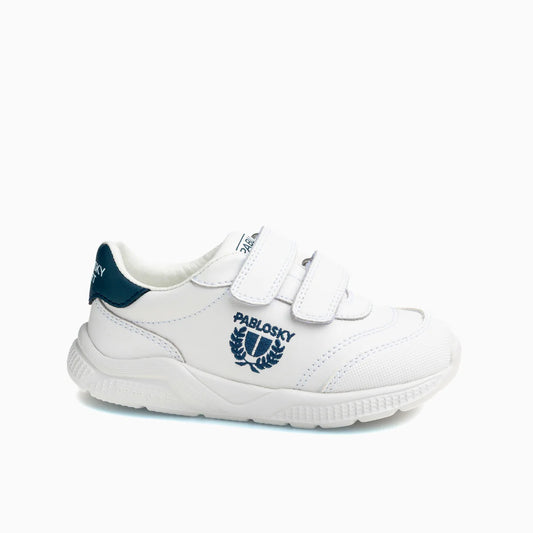 Deportivo tenis barefoot Saturn blanco/marino - Pablosky