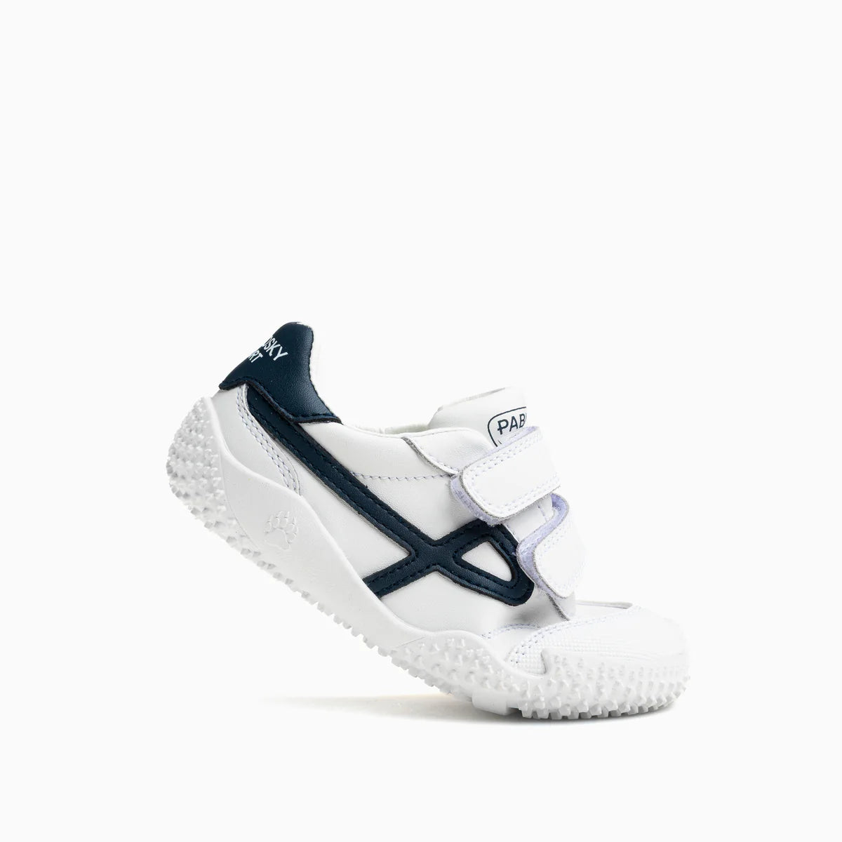 Deportivo tenis barefoot Zarpa blanco/marino - Pablosky