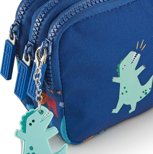 Estuche portatodo triple Dino Dude - Miquelrius