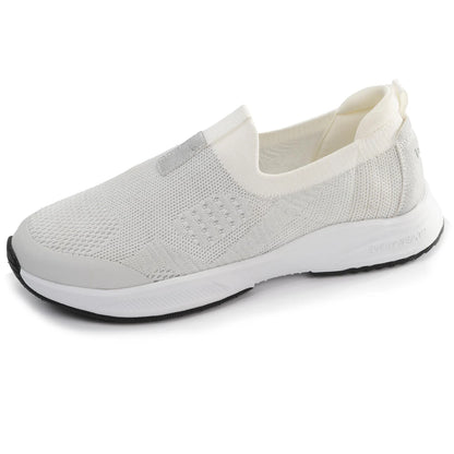 Zapatillas tenis Mujer Slip-On blanco lurex - Isotoner