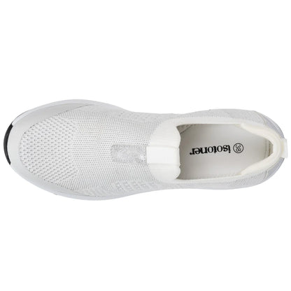 Zapatillas tenis Mujer Slip-On blanco lurex - Isotoner