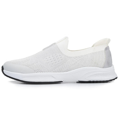 Zapatillas tenis Mujer Slip-On blanco lurex - Isotoner
