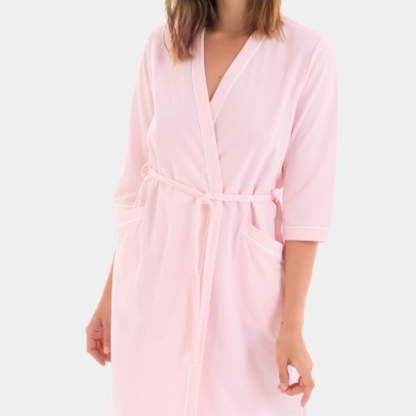 Bata cruzada manga 3/4 rosa - Massana