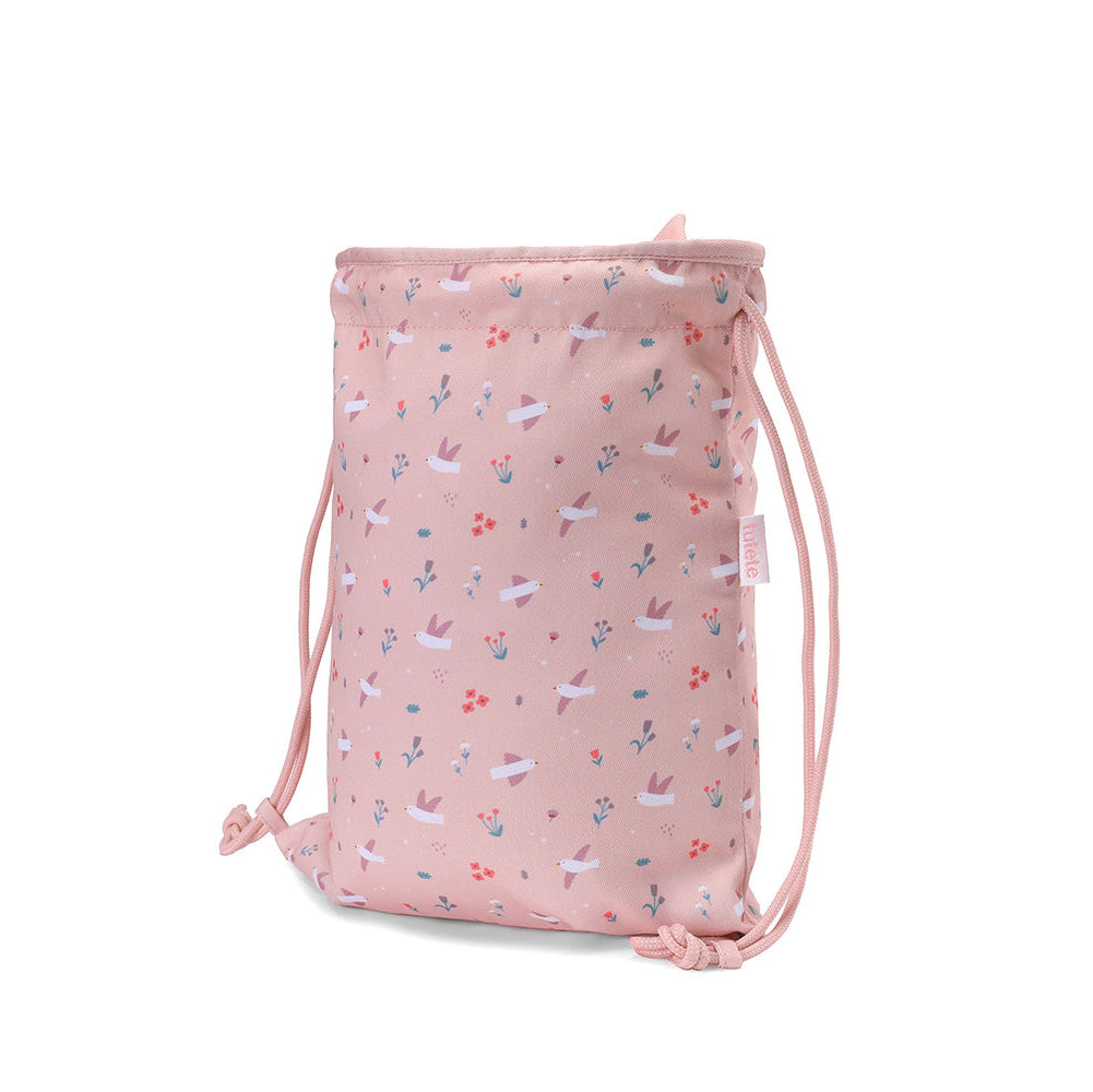 Mochila Saco Tela Blossom Bird - Tutete