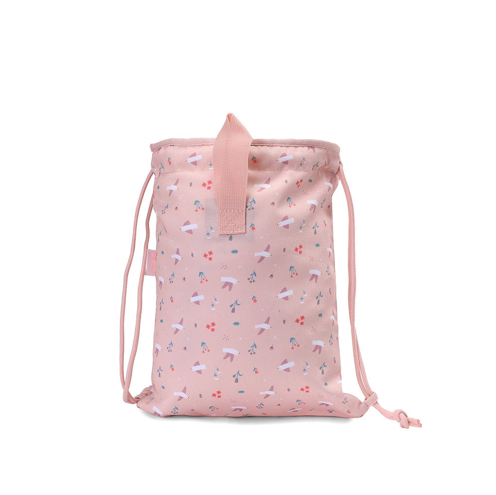Mochila Saco Tela Blossom Bird - Tutete