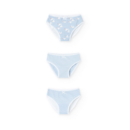 Pack braguitas azul celeste - Boboli
