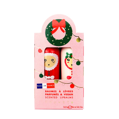 Caja regalo Corona Navidad con 2 labiales - Inuwet