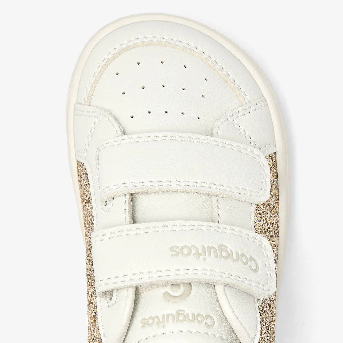 Tenis Deportivos Barefoot Goflex Glitter Dorado - Conguitos