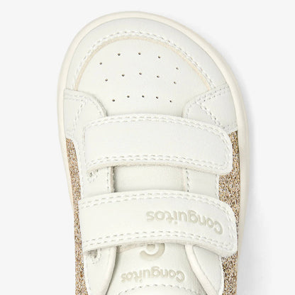 Tenis Deportivos Barefoot Goflex Glitter Dorado - Conguitos