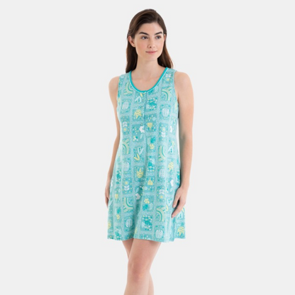 Camisón estampado hojas sin mangas - Massana