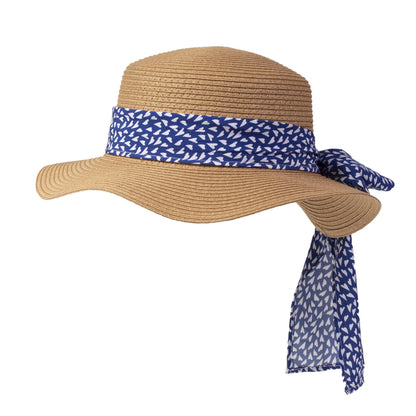 Sombrero Canotier  pañuelo azul - Isotoner