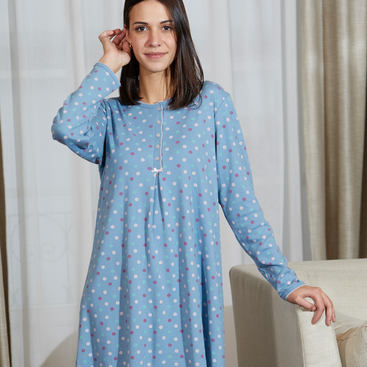 Camisón flores azules Cue