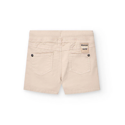 Bermuda elástica niño beige Boboli