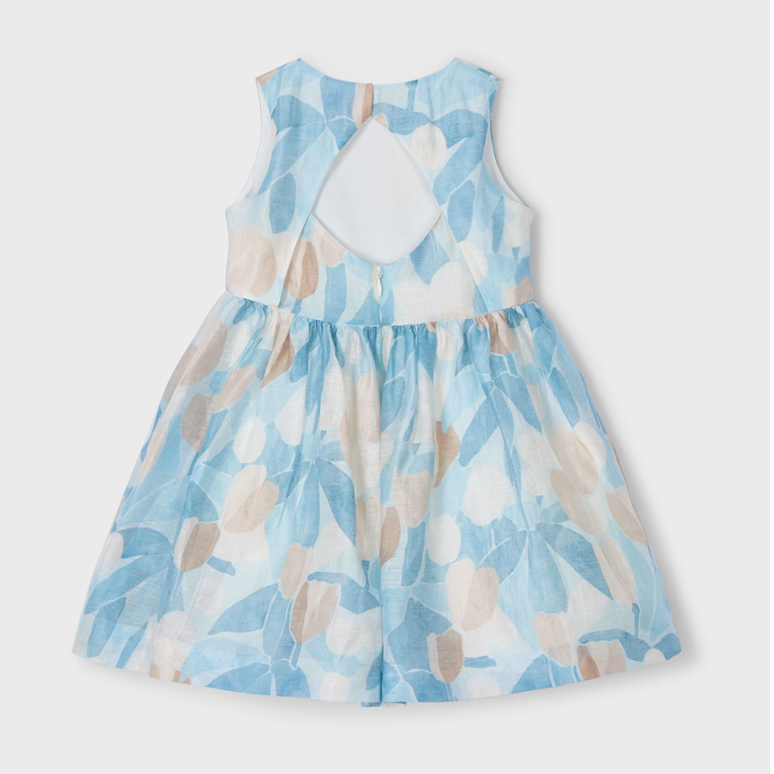 Vestido estampado de flores azul Mayoral