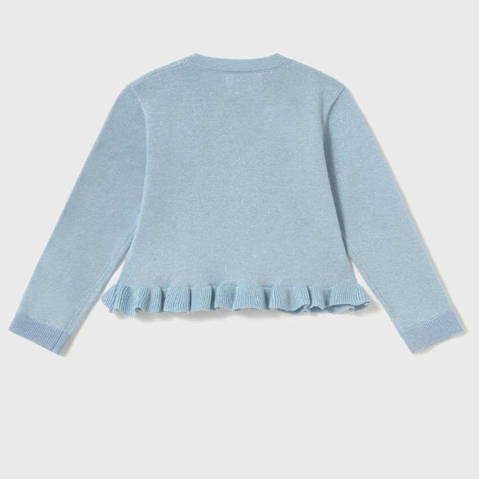 Rebeca tricot volante azul Mayoral