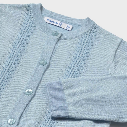 Rebeca tricot volante azul - Mayoral